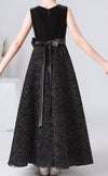 ピアノ発表会や結婚式にぴったりのブラックカラーの女の子用キッズドレス。シンプルで美しいシルエットが魅力のAngel's Closetの子供ドレス レンタル商品（【レンタル】ブラックベルベット＆煌めくＡラインロングドレス※ウエストリボン結び型(YP157)ブラック）｜画像15