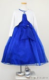 ピアノ発表会や結婚式にぴったりのブルーカラーの女の子用キッズドレス。シンプルで美しいシルエットが魅力のAngel's Closetの子供ドレス レンタル商品（【レンタル】レース＆メタル刺繍オーガンジー子供ドレス（リボンコサージュ付）(CC2461)ロイヤルブルー）｜画像10