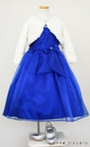 ピアノ発表会や結婚式にぴったりのブルーカラーの女の子用キッズドレス。シンプルで美しいシルエットが魅力のAngel's Closetの子供ドレス レンタル商品（【レンタル】レース＆メタル刺繍オーガンジー子供ドレス（リボンコサージュ付）(CC2461)ロイヤルブルー）｜画像11