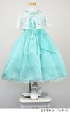 ピアノ発表会や結婚式にぴったりのカラーの女の子用キッズドレス。シンプルで美しいシルエットが魅力のAngel's Closetの子供ドレス レンタル商品（【レンタル】レース＆メタル刺繍オーガンジー子供ドレス（リボンコサージュ付）(CC2461)ミント）｜画像9