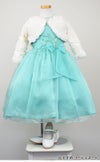 ピアノ発表会や結婚式にぴったりのカラーの女の子用キッズドレス。シンプルで美しいシルエットが魅力のAngel's Closetの子供ドレス レンタル商品（【レンタル】レース＆メタル刺繍オーガンジー子供ドレス（リボンコサージュ付）(CC2461)ミント）｜画像11