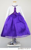 ピアノ発表会や結婚式にぴったりのカラーの女の子用キッズドレス。シンプルで美しいシルエットが魅力のAngel's Closetの子供ドレス レンタル商品（【レンタル】レース＆メタル刺繍オーガンジー子供ドレス（リボンコサージュ付）(CC2461)パープル）｜画像10