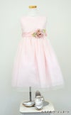 ピアノ発表会や結婚式にぴったりのピンクカラーの女の子用キッズドレス。シンプルで美しいシルエットが魅力のAngel's Closetの子供ドレス レンタル商品（【レンタル】サテンリボン＆スターダストチュール子供ドレス(CK329)ブラッシュピンク）｜画像8