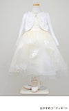 ピアノ発表会や結婚式にぴったりのホワイトカラーの女の子用キッズドレス。シンプルで美しいシルエットが魅力のAngel's Closetの子供ドレス レンタル商品（【レンタル】フラワー刺繍＆ウェーブチュールロング子供ドレス(YP135)オフホワイト）｜画像10