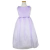 ピアノ発表会や結婚式にぴったりのライラックカラーの女の子用キッズドレス。シンプルで美しいシルエットが魅力のAngel's Closetの子供ドレス レンタル商品（【レンタル】サテン＆シャイニーオーガンジー子供ドレスサニー(KD149)ライラック）｜画像2