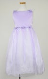 ピアノ発表会や結婚式にぴったりのライラックカラーの女の子用キッズドレス。シンプルで美しいシルエットが魅力のAngel's Closetの子供ドレス レンタル商品（【レンタル】サテン＆シャイニーオーガンジー子供ドレスサニー(KD149)ライラック）｜画像3