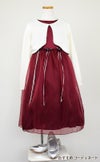 ピアノ発表会や結婚式にぴったりのカラーの女の子用キッズドレス。シンプルで美しいシルエットが魅力のAngel's Closetの子供ドレス レンタル商品（【レンタル】サテン＆シャイニーオーガンジー子供ドレスサニー(KD149)バーガンディー）｜画像10