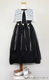 ピアノ発表会や結婚式にぴったりのブラックカラーの女の子用キッズドレス。シンプルで美しいシルエットが魅力のAngel's Closetの子供ドレス レンタル商品（【レンタル】サテン＆シャイニーオーガンジー子供ドレスサニー(KD149)ブラック）｜画像9