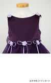 ピアノ発表会や結婚式にぴったりのカラーの女の子用キッズドレス。シンプルで美しいシルエットが魅力のAngel's Closetの子供ドレス レンタル商品（【レンタル】サテン＆シャイニーオーガンジー子供ドレスサニー(KD149)エッグプラント）｜画像7