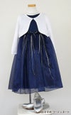 ピアノ発表会や結婚式にぴったりのネイビーカラーの女の子用キッズドレス。シンプルで美しいシルエットが魅力のAngel's Closetの子供ドレス レンタル商品（【レンタル】サテン＆シャイニーオーガンジー子供ドレスサニー(KD149)ネイビー）｜画像10