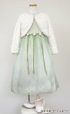 ピアノ発表会や結婚式にぴったりのカラーの女の子用キッズドレス。シンプルで美しいシルエットが魅力のAngel's Closetの子供ドレス レンタル商品（【レンタル】サテン＆シャイニーオーガンジー子供ドレスサニー(KD149)セージ）｜画像11
