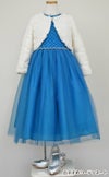 ピアノ発表会や結婚式にぴったりのカラーの女の子用キッズドレス。シンプルで美しいシルエットが魅力のAngel's Closetの子供ドレス レンタル商品（【レンタル】グリッター％パールトップチュール子供ドレス(ccd800)ティールグリーン）｜画像11