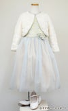 ピアノ発表会や結婚式にぴったりのブルーカラーの女の子用キッズドレス。シンプルで美しいシルエットが魅力のAngel's Closetの子供ドレス レンタル商品（【レンタル】オーネイトジャガード＆マルチトーンチュール子供ドレス(SK671)ブルー）｜画像11