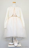 ピアノ発表会や結婚式にぴったりのカラーの女の子用キッズドレス。シンプルで美しいシルエットが魅力のAngel's Closetの子供ドレス レンタル商品（【レンタル】ジャガード＆クリスタルチュールハイ＆ロー子供ドレス(SK805)アイボリー）｜画像10