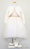 ピアノ発表会や結婚式にぴったりのカラーの女の子用キッズドレス。シンプルで美しいシルエットが魅力のAngel's Closetの子供ドレス レンタル商品（【レンタル】ジャガード＆クリスタルチュールハイ＆ロー子供ドレス(SK805)アイボリー）｜画像11