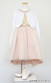 ピアノ発表会や結婚式にぴったりのカラーの女の子用キッズドレス。シンプルで美しいシルエットが魅力のAngel's Closetの子供ドレス レンタル商品（【レンタル】ジャガード＆クリスタルチュールハイ＆ロー子供ドレス(SK805)モカ）｜画像10