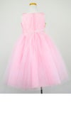 ピアノ発表会や結婚式にぴったりのピンクカラーの女の子用キッズドレス。シンプルで美しいシルエットが魅力のAngel's Closetの子供ドレス レンタル商品（【レンタル】フラワーモチーフチュールリボン子供ドレス(CCD752)ピンク）｜画像5