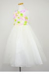 ピアノ発表会や結婚式にぴったりのカラーの女の子用キッズドレス。シンプルで美しいシルエットが魅力のAngel's Closetの子供ドレス レンタル商品（【レンタル】フラワーモチーフチュールリボン子供ドレス(CCD752)アイボリー）｜画像4
