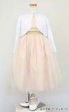 ピアノ発表会や結婚式にぴったりのカラーの女の子用キッズドレス。シンプルで美しいシルエットが魅力のAngel's Closetの子供ドレス レンタル商品（【レンタル】サテンwithメタリックレース子供ドレス(SK473)シャンパン）｜画像10