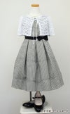 ピアノ発表会や結婚式にぴったりのブラックカラーの女の子用キッズドレス。シンプルで美しいシルエットが魅力のAngel's Closetの子供ドレス レンタル商品（【レンタル】プチポルカドットジャガード子供ドレス(SK520)ブラック）｜画像9