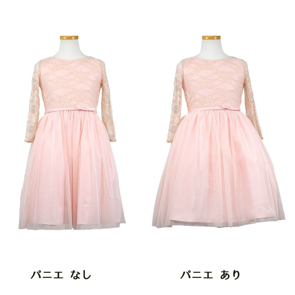 ピアノ発表会や結婚式にぴったりのピンクカラーの女の子用キッズドレス。シンプルで美しいシルエットが魅力のAngel's Closetの子供ドレス レンタル商品（【レンタル】レーススリーブチュールスカート子供ドレス(SK599)ピンク）｜画像6