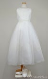 ピアノ発表会や結婚式にぴったりのカラーの女の子用キッズドレス。シンプルで美しいシルエットが魅力のAngel's Closetの子供ドレス レンタル商品（【レンタル】エレガントフラワーパターンレース&オーガンジーロングドレス(JK3580)アイボリー）｜画像8