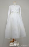 ピアノ発表会や結婚式にぴったりのカラーの女の子用キッズドレス。シンプルで美しいシルエットが魅力のAngel's Closetの子供ドレス レンタル商品（【レンタル】エレガントフラワーパターンレース&オーガンジーロングドレス(JK3580)アイボリー）｜画像10