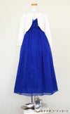 ピアノ発表会や結婚式にぴったりのブルーカラーの女の子用キッズドレス。シンプルで美しいシルエットが魅力のAngel's Closetの子供ドレス レンタル商品（【レンタル】ジュエルストーン＆クリスクロスストラップシフォンドレス(JK3556)ロイヤルブルー）｜画像10