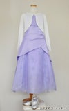 ピアノ発表会や結婚式にぴったりのライラックカラーの女の子用キッズドレス。シンプルで美しいシルエットが魅力のAngel's Closetの子供ドレス レンタル商品（【レンタル】ギャザーアクロスウェストサテン＆フローラルオーガンジードレス(HC1232)ライラック）｜画像11