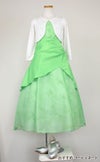 ピアノ発表会や結婚式にぴったりのカラーの女の子用キッズドレス。シンプルで美しいシルエットが魅力のAngel's Closetの子供ドレス レンタル商品（【レンタル】ギャザーアクロスウェストサテン＆フローラルオーガンジードレス(HC1232)クローバー）｜画像11