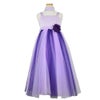 ピアノ発表会や結婚式にぴったりのカラーの女の子用キッズドレス。シンプルで美しいシルエットが魅力のAngel's Closetの子供ドレス レンタル商品（【レンタル】ダブルチュールレイヤードストラップドレス（ストール付）(JK3355)パープル）｜画像2