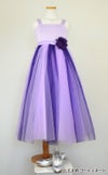 ピアノ発表会や結婚式にぴったりのカラーの女の子用キッズドレス。シンプルで美しいシルエットが魅力のAngel's Closetの子供ドレス レンタル商品（【レンタル】ダブルチュールレイヤードストラップドレス（ストール付）(JK3355)パープル）｜画像8