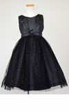 ピアノ発表会や結婚式にぴったりのブラックカラーの女の子用キッズドレス。シンプルで美しいシルエットが魅力のAngel's Closetの子供ドレス レンタル商品（【レンタル】スパークリーチュールドレス(KD352)ブラック）｜画像3