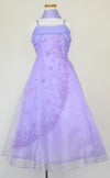 ピアノ発表会や結婚式にぴったりのライラックカラーの女の子用キッズドレス。シンプルで美しいシルエットが魅力のAngel's Closetの子供ドレス レンタル商品（【レンタル】キャビアビーズ＆イリュージョンオーガンジーロングドレス(HC1215)ライラック）｜画像3