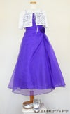ピアノ発表会や結婚式にぴったりのカラーの女の子用キッズドレス。シンプルで美しいシルエットが魅力のAngel's Closetの子供ドレス レンタル商品（【レンタル】ビーズ＆オーガンジーAラインドレス(HC801)パープル）｜画像9