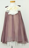 ピアノ発表会や結婚式にぴったりのカラーの女の子用キッズドレス。シンプルで美しいシルエットが魅力のAngel's Closetの子供ドレス レンタル商品（【レンタル】シフォンフラワーAラインドレス(KD284)チョコ）｜画像3
