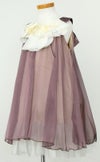 ピアノ発表会や結婚式にぴったりのカラーの女の子用キッズドレス。シンプルで美しいシルエットが魅力のAngel's Closetの子供ドレス レンタル商品（【レンタル】シフォンフラワーAラインドレス(KD284)チョコ）｜画像4