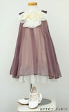 ピアノ発表会や結婚式にぴったりのカラーの女の子用キッズドレス。シンプルで美しいシルエットが魅力のAngel's Closetの子供ドレス レンタル商品（【レンタル】シフォンフラワーAラインドレス(KD284)チョコ）｜画像8