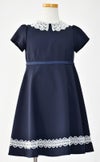 特別な日にぴったりのネイビーカラーの男の子用フォーマルスーツ。シンプルで美しいシルエットが魅力のAngel's Closetの子供フォーマル レンタル商品（【レンタル】レース襟アンサンブルスーツセット(CAT137350)ネイビー）｜画像6