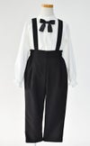 特別な日にぴったりのブラックカラーの男の子用フォーマルスーツ。シンプルで美しいシルエットが魅力のAngel's Closetの子供フォーマル レンタル商品（【レンタル】スカラップジャケットパンツスーツ4点セット(CAT437310)ブラック）｜画像7