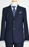 特別な日にぴったりのネイビーカラーの男の子用フォーマルスーツ。シンプルで美しいシルエットが魅力のAngel's Closetの子供フォーマル レンタル商品（【レンタル】2つ釦ストライプスーツ5点セット(CAT545610)ネイビー）｜画像6
