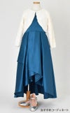ピアノ発表会や結婚式にぴったりのカラーの女の子用キッズドレス。シンプルで美しいシルエットが魅力のAngel's Closetの子供ドレス レンタル商品（【レンタル】ハイ＆ローカスケードサテンロングドレス（YP223） ピーコック）｜画像11