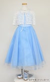 ピアノ発表会や結婚式にぴったりのブルーカラーの女の子用キッズドレス。シンプルで美しいシルエットが魅力のAngel's Closetの子供ドレス レンタル商品（【レンタル】キャビアビーズ＆ダイアゴナルボディオーガンジースカートドレス（HC1568）ベビーブルー）｜画像9