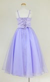 ピアノ発表会や結婚式にぴったりのライラックカラーの女の子用キッズドレス。シンプルで美しいシルエットが魅力のAngel's Closetの子供ドレス レンタル商品（【レンタル】キャビアビーズ＆ダイアゴナルボディオーガンジースカートドレス（HC1568）ライラック）｜画像5