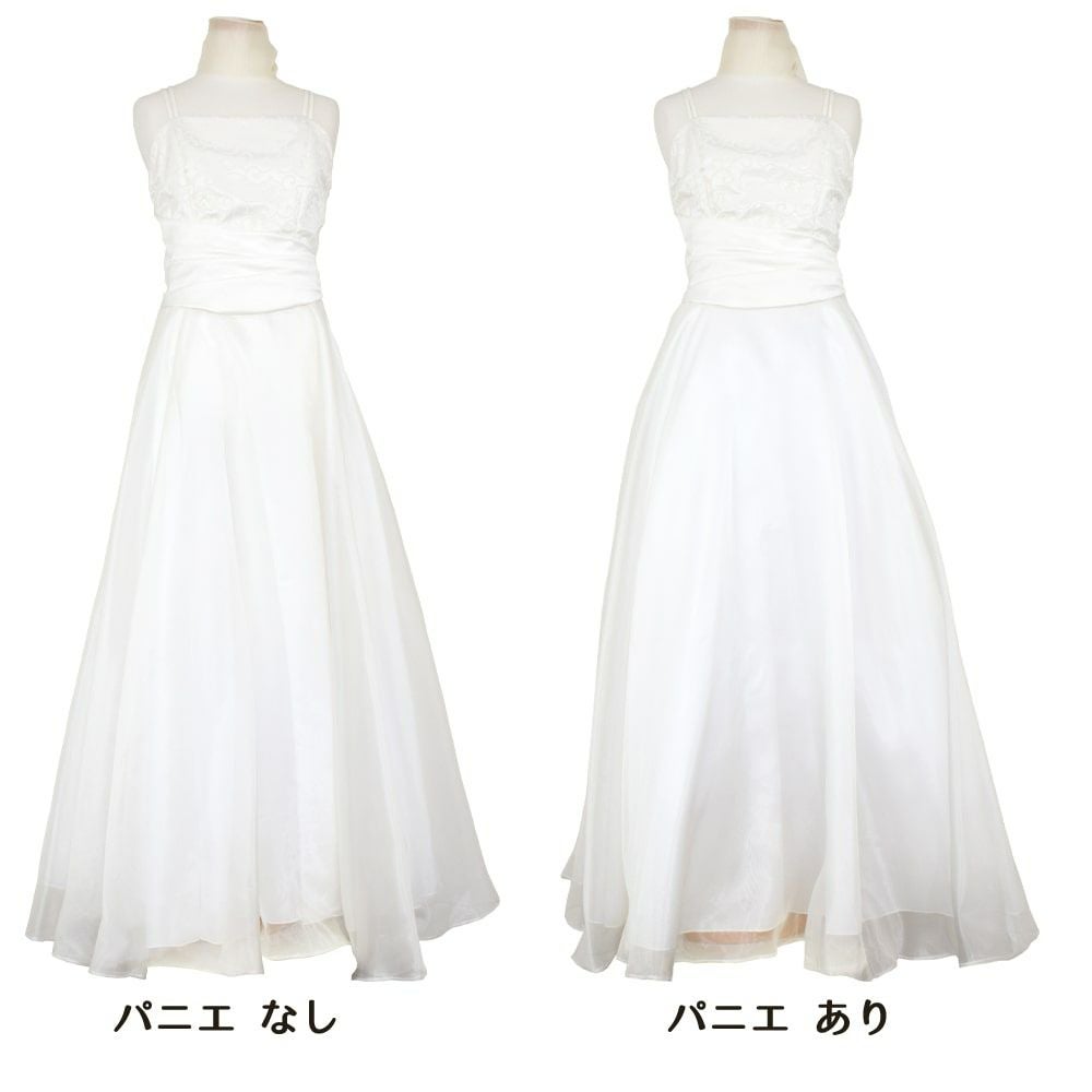 ピアノ発表会や結婚式にぴったりのカラーの女の子用キッズドレス。シンプルで美しいシルエットが魅力のAngel's Closetの子供ドレス レンタル商品（【レンタル】キャビアビーズ＆ダイアゴナルボディオーガンジースカートドレス（HC1568）アイボリー）｜画像6