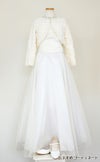 ピアノ発表会や結婚式にぴったりのカラーの女の子用キッズドレス。シンプルで美しいシルエットが魅力のAngel's Closetの子供ドレス レンタル商品（【レンタル】キャビアビーズ＆ダイアゴナルボディオーガンジースカートドレス（HC1568）アイボリー）｜画像11