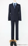 特別な日にぴったりのネイビーカラーの男の子用フォーマルスーツ。シンプルで美しいシルエットが魅力のAngel's Closetの子供フォーマル レンタル商品（【レンタル】レジメンタルタイ ベーシック 長ズボンスーツ5点セット（CAT595602）ネイビー）｜画像9