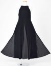 ピアノ発表会や結婚式にぴったりのブラックカラーの女の子用キッズドレス。シンプルで美しいシルエットが魅力のAngel's Closetの子供ドレス レンタル商品（【レンタル】ブラックスリットベルベットロングドレス(YP243) ブラック）｜画像6