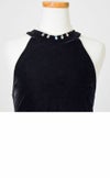 ピアノ発表会や結婚式にぴったりのブラックカラーの女の子用キッズドレス。シンプルで美しいシルエットが魅力のAngel's Closetの子供ドレス レンタル商品（【レンタル】ブラックスリットベルベットロングドレス(YP243) ブラック）｜画像7