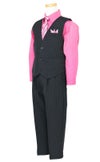 特別な日にぴったりのカラーの男の子用フォーマルスーツ。シンプルで美しいシルエットが魅力のAngel's Closetの子供フォーマル レンタル商品（【レンタル】ベストスーツ4点セット（CC1688）フクシア）｜画像4